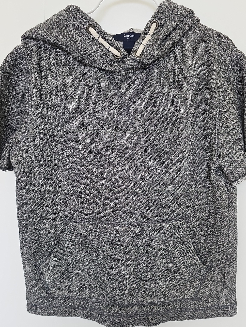 GAP Kids Gray Marled Short Sleeve Hoodie
